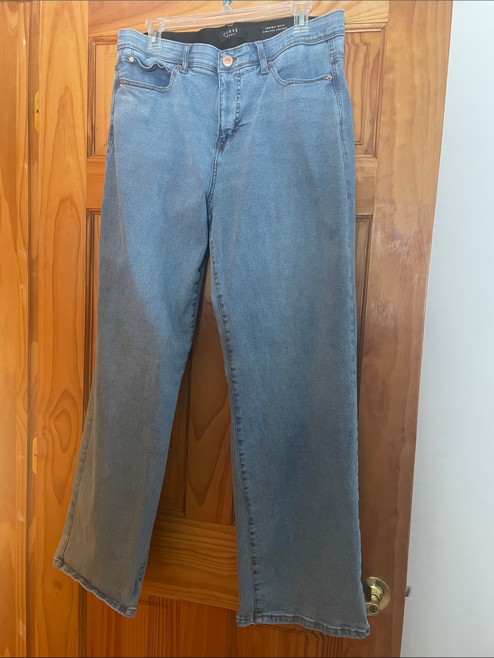Women’s Curve Appeal jeans high rise Straight-Leg Blue Jeans